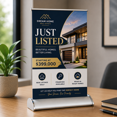Table Top Banner Stand